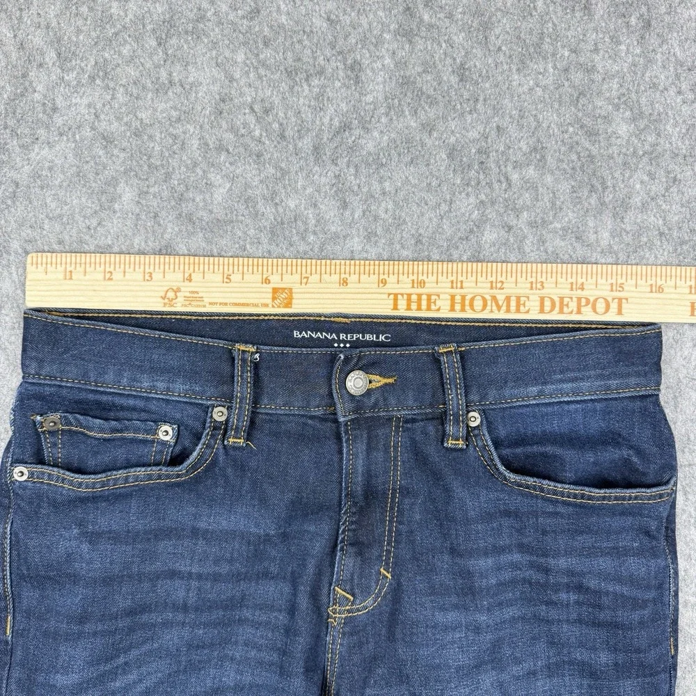 Banana Republic Traveler Slim Jeans Men's 30x32 (Fits 30x30) Blue Stretch Denim